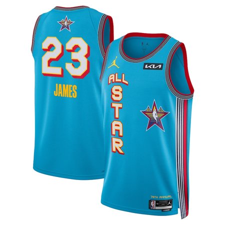 Unisex #23 LeBron James Jordan Brand Light Blue 2025 NBA All-Star Game Swingman Player Jersey